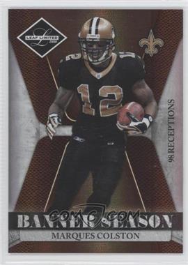 2008 Leaf Limited - Banner Season - Holofoil #BSM-14 - Marques Colston /100