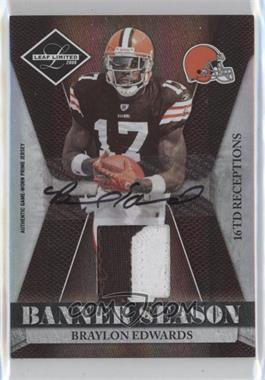 2008 Leaf Limited - Banner Season - Materials Prime Signatures #BSM-13 - Braylon Edwards /25