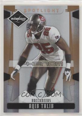 2008 Leaf Limited - [Base] - Spotlight Bronze #208 - Phenoms - Aqib Talib /125