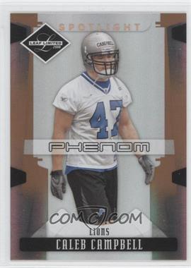 2008 Leaf Limited - [Base] - Spotlight Bronze #214 - Phenoms - Caleb Campbell /125