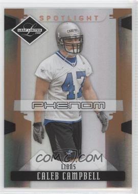 2008 Leaf Limited - [Base] - Spotlight Bronze #214 - Phenoms - Caleb Campbell /125