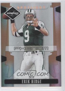 2008 Leaf Limited - [Base] - Spotlight Bronze #233 - Phenoms - Erik Ainge /125