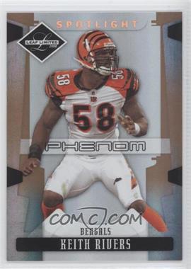 2008 Leaf Limited - [Base] - Spotlight Bronze #255 - Phenoms - Keith Rivers /125