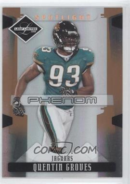 2008 Leaf Limited - [Base] - Spotlight Bronze #282 - Phenoms - Quentin Groves /125
