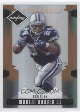 2008 Leaf Limited - [Base] - Spotlight Bronze #29 - Marion Barber III /125