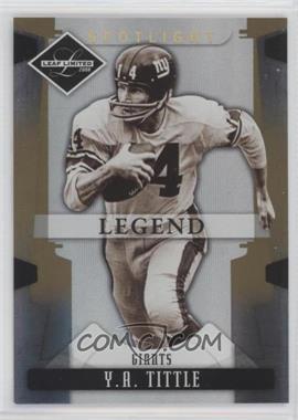 2008 Leaf Limited - [Base] - Spotlight Gold #199 - Legend - Y.A. Tittle /49