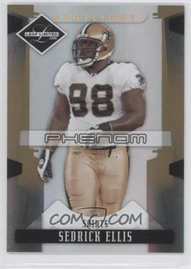 2008 Leaf Limited - [Base] - Spotlight Gold #287 - Phenoms - Sedrick Ellis /49