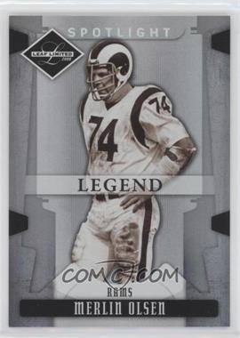 2008 Leaf Limited - [Base] - Spotlight Silver #163 - Legend - Merlin Olsen /99