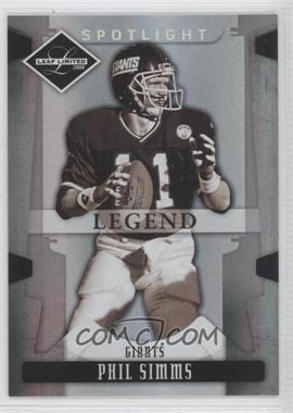 2008 Leaf Limited - [Base] - Spotlight Silver #172 - Legend - Phil Simms /99