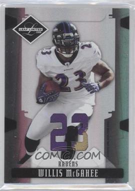 2008 Leaf Limited - [Base] - Threads Jersey Number Prime #10 - Willis McGahee /23