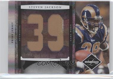 2008 Leaf Limited - Jumbo Jerseys - Jersey Number Prime #3 - Steven Jackson /10