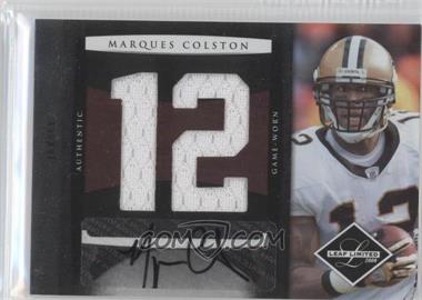 2008 Leaf Limited - Jumbo Jerseys - Jersey Number Signatures #12 - Marques Colston /25