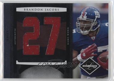 2008 Leaf Limited - Jumbo Jerseys - Jersey Number #5 - Brandon Jacobs /30