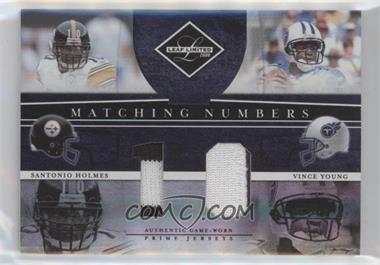 2008 Leaf Limited - Matching Numbers - Prime #MN-5 - Santonio Holmes, Vince Young /25