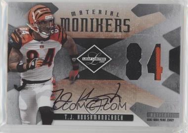 2008 Leaf Limited - Material Monikers Jersey Numbers - Prime #MM-41 - T.J. Houshmandzadeh /25