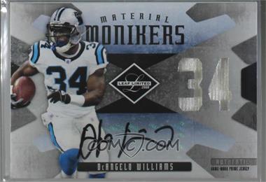 2008 Leaf Limited - Material Monikers Jersey Numbers - Prime #MM-6 - DeAngelo Williams /25 [Noted]