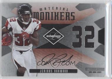 2008 Leaf Limited - Material Monikers Jersey Numbers #MM-15 - Jerious Norwood /25