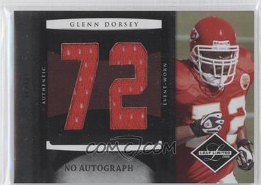 2008 Leaf Limited - Rookie Jumbo Jerseys - Jersey Number Signatures No Autograph Stamp #18 - Glenn Dorsey /15