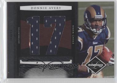 2008 Leaf Limited - Rookie Jumbo Jerseys - Jersey Number Signatures #5 - Donnie Avery /15