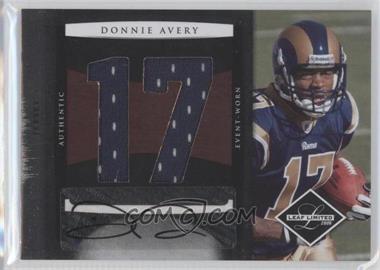 2008 Leaf Limited - Rookie Jumbo Jerseys - Jersey Number Signatures #5 - Donnie Avery /15