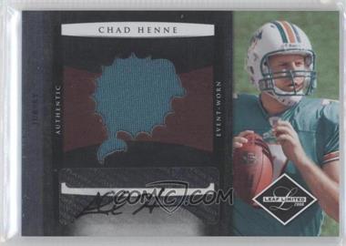 2008 Leaf Limited - Rookie Jumbo Jerseys - Team Logo Signatures #32 - Chad Henne /15