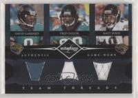 David Garrard, Matt Jones, Fred Taylor #/100