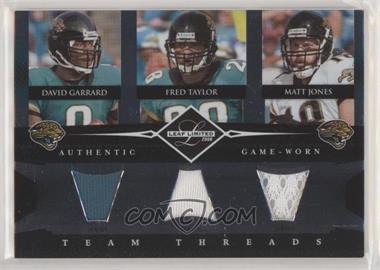 2008 Leaf Limited - Team Threads Triples #TTT-1 - David Garrard, Matt Jones, Fred Taylor /100