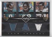 David Garrard, Matt Jones, Fred Taylor [EX to NM] #/100