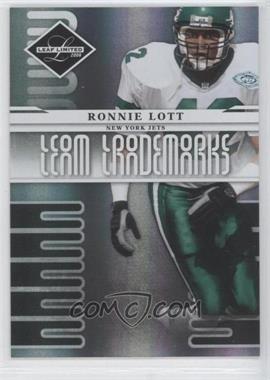 2008 Leaf Limited - Team Trademarks - Holofoil #T-35 - Ronnie Lott /100