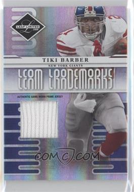 2008 Leaf Limited - Team Trademarks - Materials Prime #T-37 - Tiki Barber /50