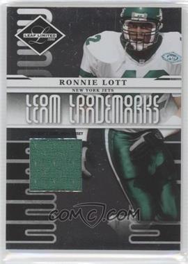 2008 Leaf Limited - Team Trademarks - Materials #T-35 - Ronnie Lott /100