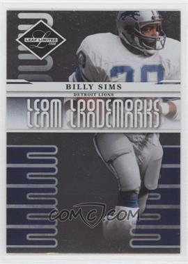 2008 Leaf Limited - Team Trademarks #T-16 - Billy Sims /999