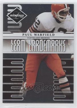 2008 Leaf Limited - Team Trademarks #T-33 - Paul Warfield /999