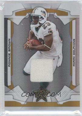 2008 Leaf Rookies & Stars - [Base] - Longevity Parallel Gold Materials #52 - Ronnie Brown /115