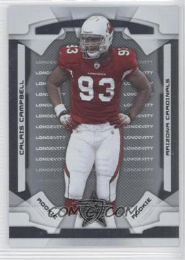 2008 Leaf Rookies & Stars - [Base] - Longevity Parallel Silver #123 - Rookie - Calais Campbell /249