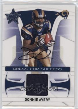 2008 Leaf Rookies & Stars - Dress For Success - Signatures #DS-27 - Donnie Avery /25