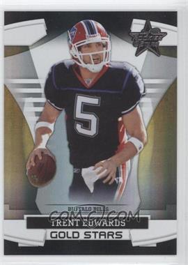 2008 Leaf Rookies & Stars - Gold Stars - Black Holofoil #GS-7 - Trent Edwards /50