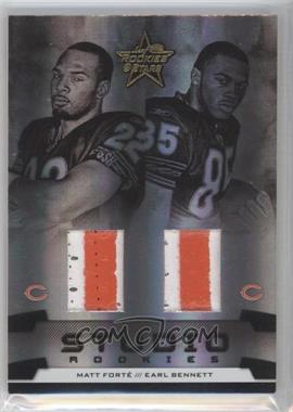 2008 Leaf Rookies & Stars - Studio Rookies Combos - Materials Prime #SRC-4 - Matt Forte, Earl Bennett /25