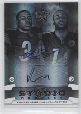 2008 Leaf Rookies & Stars - Studio Rookies Combos - Signatures #SRC-5 - Rashard Mendenhall, Limas Sweed /25