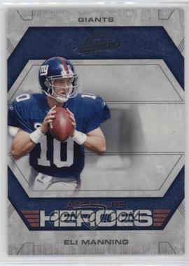 2008 Playoff Absolute Memorabilia - Absolute Heroes #AH-13 - Eli Manning /250