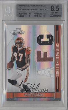 2008 Playoff Absolute Memorabilia - [Base] - Die-Cut AFC/NFC Signatures #272 - Rookie Premiere Materials - Andre Caldwell /25 [BGS 8.5 NM‑MT+]
