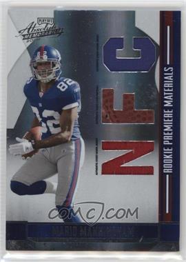 2008 Playoff Absolute Memorabilia - [Base] - Die-Cut AFC/NFC #258 - Rookie Premiere Materials - Mario Manningham /199