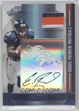 2008 Playoff Absolute Memorabilia - [Base] - Embossed Hologram Team Logo Prime Signatures #277 - Rookie Premiere Materials - Eddie Royal /15