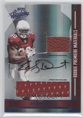 2008 Playoff Absolute Memorabilia - [Base] - Jumbo Prime Football Signatures #271 - Rookie Premiere Materials - Early Doucet III /10 [Noted]