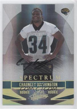 2008 Playoff Absolute Memorabilia - [Base] - Spectrum Gold Autographs #164 - Chauncey Washington /25