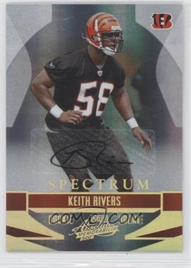 2008 Playoff Absolute Memorabilia - [Base] - Spectrum Gold Autographs #203 - Keith Rivers /25
