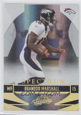 2008 Playoff Absolute Memorabilia - [Base] - Spectrum Gold #45 - Brandon Marshall /25