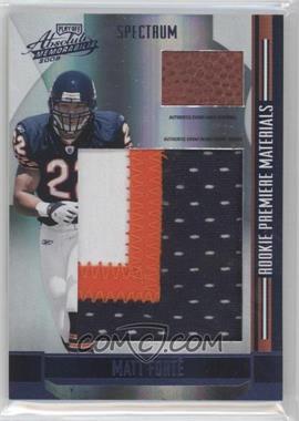 2008 Playoff Absolute Memorabilia - [Base] - Spectrum Jumbo Football #278 - Rookie Premiere Materials - Matt Forte /10