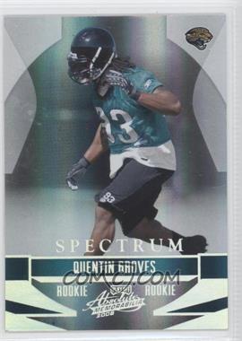 2008 Playoff Absolute Memorabilia - [Base] - Spectrum Silver #229 - Quentin Groves /100