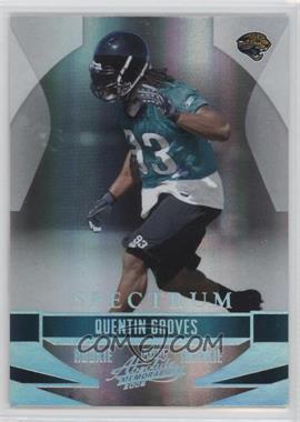 2008 Playoff Absolute Memorabilia - [Base] - Spectrum Silver #229 - Quentin Groves /100